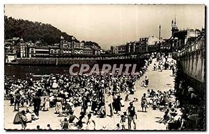 Carte Postale Ancienne Espagne Spain Espana San Sebastian Vista parcial de la playa