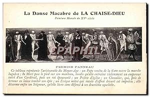 Seller image for Carte Postale Ancienne La Chaise Dieu Danse macabre premier tableau Aristocratie for sale by CPAPHIL