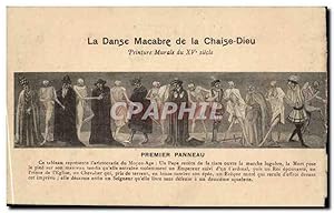 Bild des Verkufers fr Carte Postale Ancienne La Chaise Dieu Premier Panneau L'aristocratie Danse macabre zum Verkauf von CPAPHIL