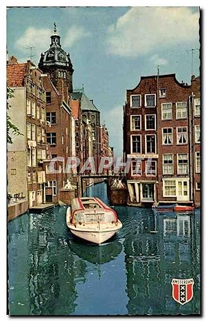 Carte Postale Ancienne Pays Bas Amsterdam La petite ecluse