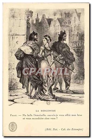 Seller image for Carte Postale Ancienne Fantaisie La rencontre Faust for sale by CPAPHIL