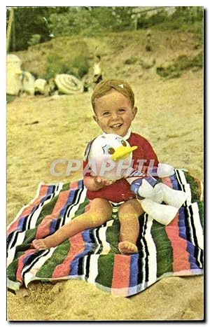 Image du vendeur pour Fantaisie - Enfant - Cute little boy at the beach - plage - Carte Postale Ancienne mis en vente par CPAPHIL