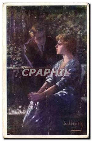 Seller image for Arts - painting - happy couple - impressionism - Carte Postale Ancienne for sale by CPAPHIL