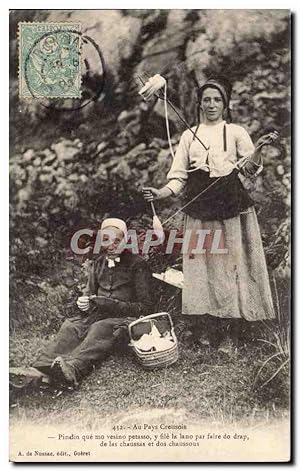 Folklore - Costumes - Fîleuse - Au Pays Creusois - Carte Postale Ancienne