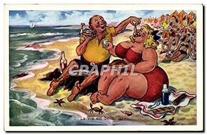 Seller image for Humour - Illustration - La Vie est Belle - bain - la plage - the beach - Carte Postale Ancienne for sale by CPAPHIL