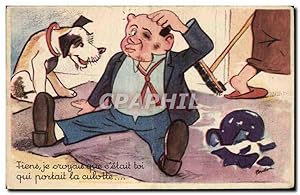 Immagine del venditore per Carte Postale Ancienne Fantaisie Humour Tiens je croyais que c'etait toi qui portait la culotte Chein venduto da CPAPHIL
