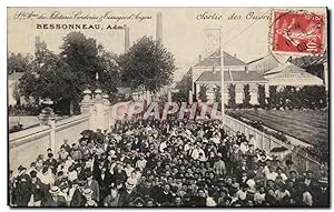 Carte Postale Ancienne Filatures Corderies Sortie des ouvriers Bessonneau Angers