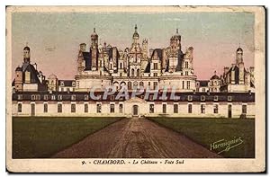Carte Postale Ancienne Chambord Le château Face sud