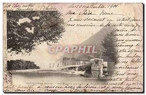 Carte Postale Ancienne Hautecombe Embarcadere sur le lac du Bourget
