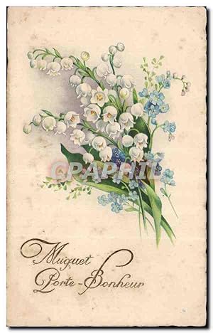 Carte Postale Ancienne Fantaisie Fleurs Muguet