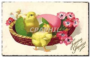 Bild des Verkufers fr Carte Postale Ancienne Fantaisie Poussins Oeufs Pques Easter zum Verkauf von CPAPHIL