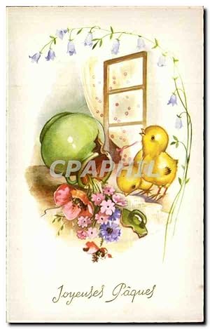 Bild des Verkufers fr Ftes - Voeux - Holiday - Pques - Easter - Ostern - chicks - ooops - Carte Postale Ancienne zum Verkauf von CPAPHIL