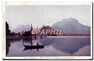 Carte Postale Ancienne Lac d'Annecy Port et baie de Talloires (effet du matin)