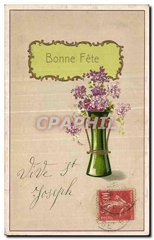 Fleurs - Flowers - Bonne Fête - Carte Postale Ancienne