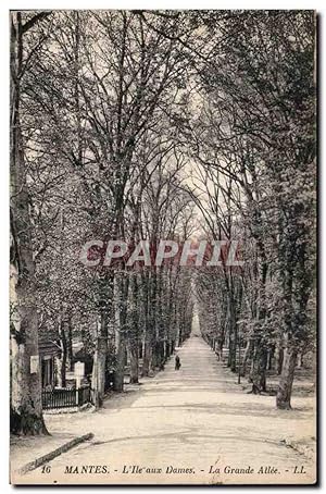 Image du vendeur pour Mantes - L'le aux Dames - La Grande Alle - Carte Postale Ancienne mis en vente par CPAPHIL