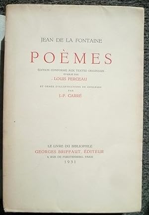 Poèmes. Édition conforme aux textes originaux établie par L. Perceau et ornée dillustration en c...
