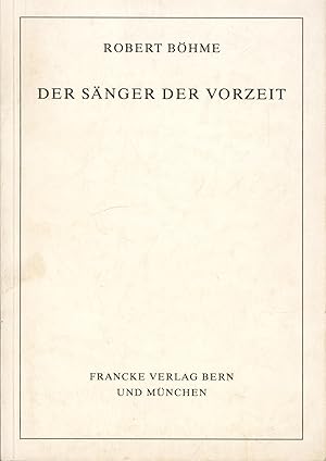 Seller image for Der Snger der Vorzeit,Drei Kapitel zur Orpheusfrage" for sale by Antiquariat Kastanienhof