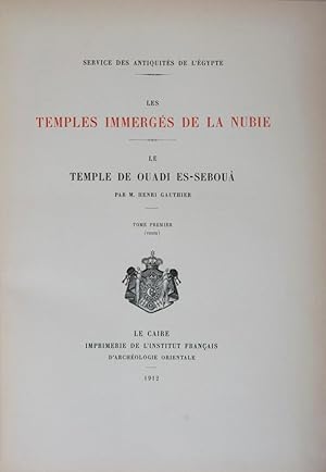 Bild des Verkufers fr Les temples immergs de la Nubie: Le Temple de Ouadi Es-Sebou. 2 volumes bound in 1 (Complete) zum Verkauf von ERIC CHAIM KLINE, BOOKSELLER (ABAA ILAB)