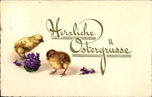 Präge Ansichtskarte / Postkarte Glückwunsch Ostern, Küken