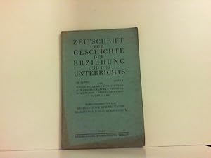 Zeitschrift für Geschichte der Erziehung und des Unterrichts. 23. Jahrgang, Heft 2. der neuen Fol...