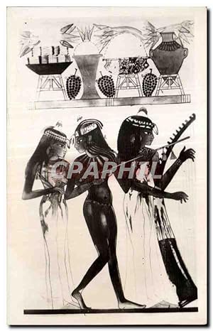 Bild des Verkufers fr Carte Postale Semi Moderne Egypt Egypte Thbees Tomb of Nakht Three dancing girls zum Verkauf von CPAPHIL