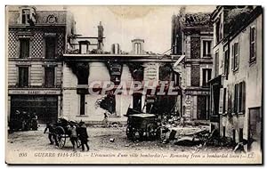 Seller image for Carte Postale Ancienne Militaria Guerre 1914 1915 L'evacuation d'une ville bombardee for sale by CPAPHIL