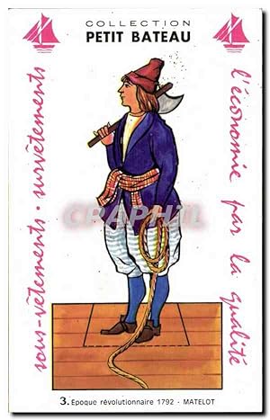 Imagen del vendedor de Carte decoupage Collection petit Bateau Epoque revolutionnaire 1792 Matelot Militaria a la venta por CPAPHIL