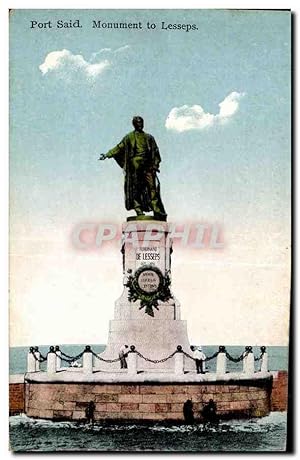 Bild des Verkufers fr Afrique - Africa - Egypte - Egypt - Port Said - Monument de Lesseps - Carte Postale Ancienne zum Verkauf von CPAPHIL