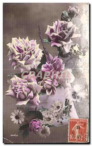 Bild des Verkufers fr Carte Postale Ancienne Fantaisie Fleurs Roses zum Verkauf von CPAPHIL