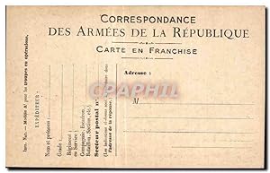 Bild des Verkufers fr Carte en Franchise militaire Correspondance des armees Militaria Neuve zum Verkauf von CPAPHIL