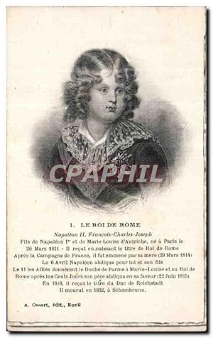 Image du vendeur pour Carte Postale Ancienne Fantaisiele roi de Rome Napoleon II Francois Charles Joseph Fils de Napoleon 1er mis en vente par CPAPHIL