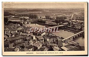 Immagine del venditore per Carte Postale Ancienne Beziers Panorama des 4 ponts sur l'Orb venduto da CPAPHIL
