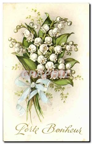 Fleurs - Flowers - Porte Bonheur - Muguet - Lily of the Valley - Carte Postale Ancienne