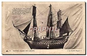 Carte Postale Ancienne Bateau Notre Dame de Liesse Voilier