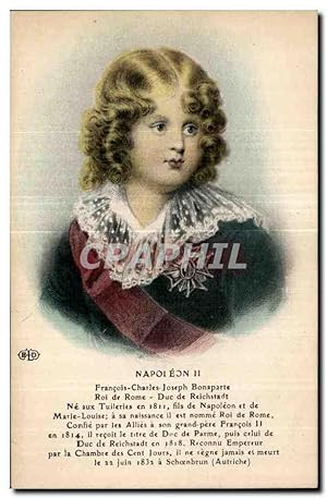 Bild des Verkufers fr Carte Postale Ancienne Napoleon II Francois Charles Joseph Bonaparte Roi de Rome Due de Reichstadt zum Verkauf von CPAPHIL