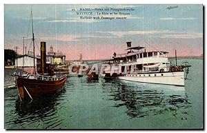 Carte Postale Ancienne Mayence Le rhin et les Bateaux