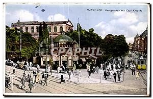 Carte Postale Ancienne Hannover Georgstrasse mit Cafe Kropcke