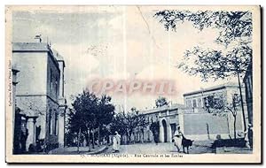 Carte Postale Ancienne Algerie Boghari (Algerie) - Rue Centrale et les Ecoles