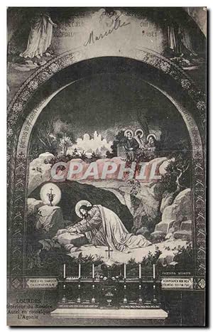 Image du vendeur pour Carte Postale Ancienne Lourdes Intrieur du Kossire Autel en Mosaique L'Agonie mis en vente par CPAPHIL
