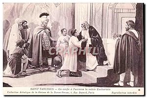 Bild des Verkufers fr Carte Postale Ancienne Saint Tarcisius On confie aTarcisius la sainte Eucharistie zum Verkauf von CPAPHIL