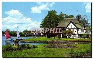 Carte Postale Ancienne The river bure at Wroxham Norfolk Broads