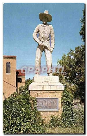 Carte Postale Ancienne Cowboy Statue Boot Hill Dodge City Kansas