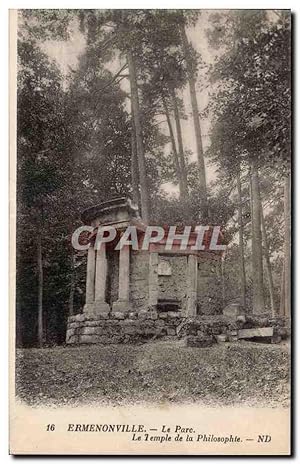 Bild des Verkufers fr Carte Postale Ancienne Ermenonville (Oise) La Pare Le Temple de la Philosophie ND zum Verkauf von CPAPHIL