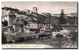 Bild des Verkufers fr Carte Postale Ancienne Thiers Le Pont Saint Jean et la Vieille ville zum Verkauf von CPAPHIL