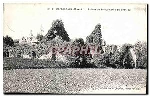 Bild des Verkufers fr Carte Postale Ancienne Champtoceaux (M et L) Ruines du Prieure pres du Chteau Collection F Chapeau Nantes 2 mille zum Verkauf von CPAPHIL