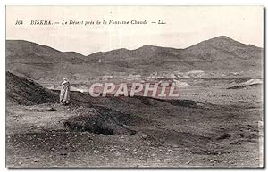 Carte Postale Ancienne Algerie Biskra Le Desert pres de la Fontaine Chaude
