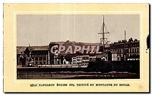 Seller image for Carte Postale Ancienne Cherbourg Quai Napoleon Eglise Ste Trinite et montagne du Roule for sale by CPAPHIL