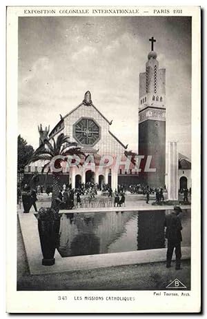 Seller image for Carte Postale Ancienne Exposition coloniale Internationale Paris 1931 Les Missions Catholiques for sale by CPAPHIL