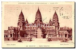 Carte Postale Ancienne Exposition Coloniale Internationale Paris 1931 Angkor Vat Façade Principale