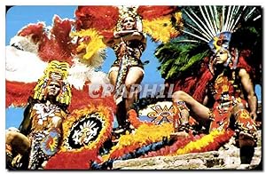 Carte Postale Ancienne Unos coloridos Trajes Regionales Aztecas Some very colorful aztec Native C...